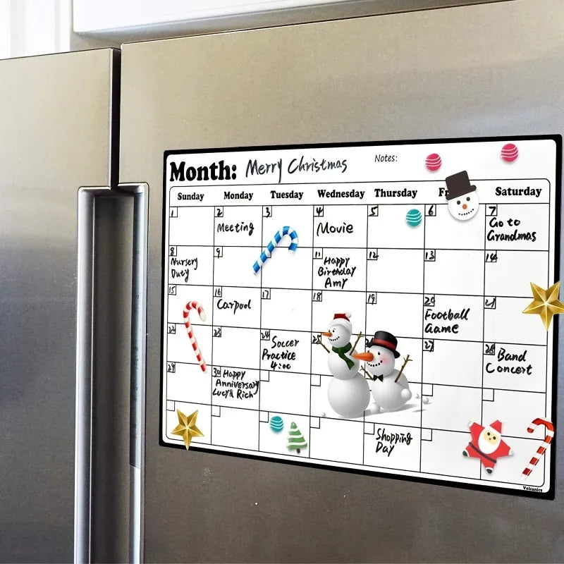Magnetic Dry Erase Fridge Calendar – Monthly Kitchen Planner
