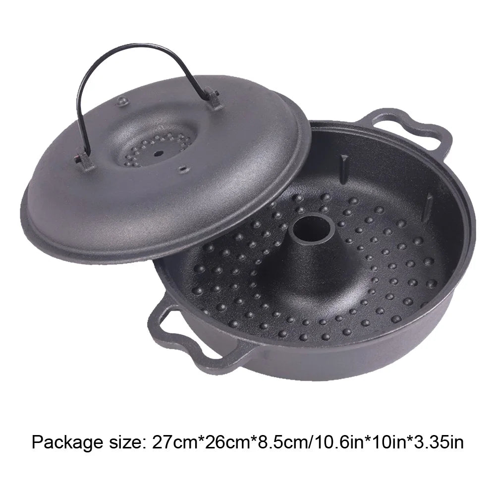 Cast Iron Sweet Potato & Garlic Roaster Pan with Lid