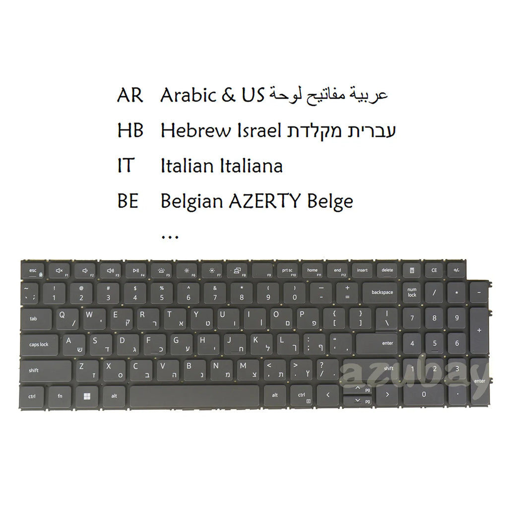 Backlit Replacement Keyboard Dell Vostro 5515 5620 5630 7510