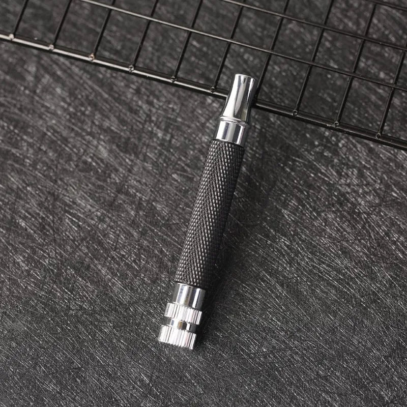 Yaqi Men's Chrome & Black Brass Safety Razor Handle – Travel