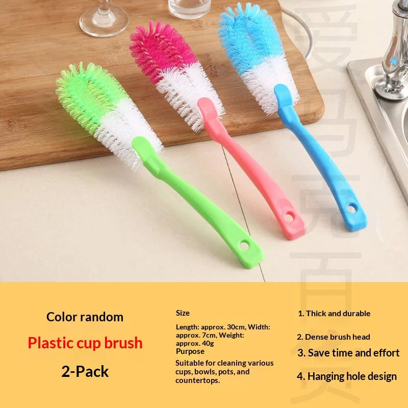 Long Handle Bottle Cleaning Brush – Soft Bristles Kitchen Tool