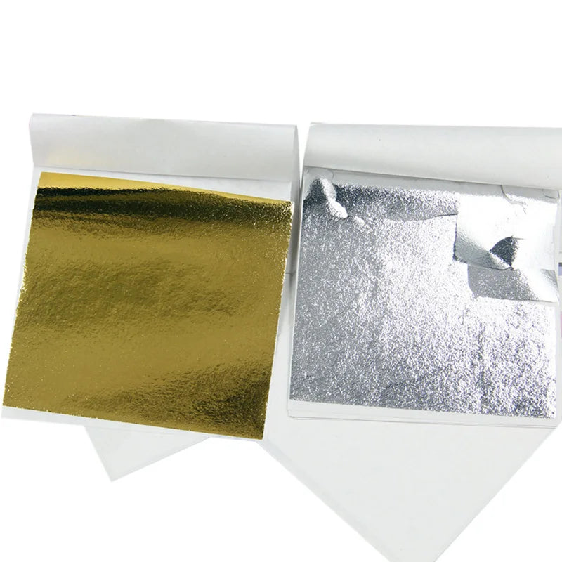Gold Foil Sheets Self-Adhesive 100Pcs – Nails, Face & Hair