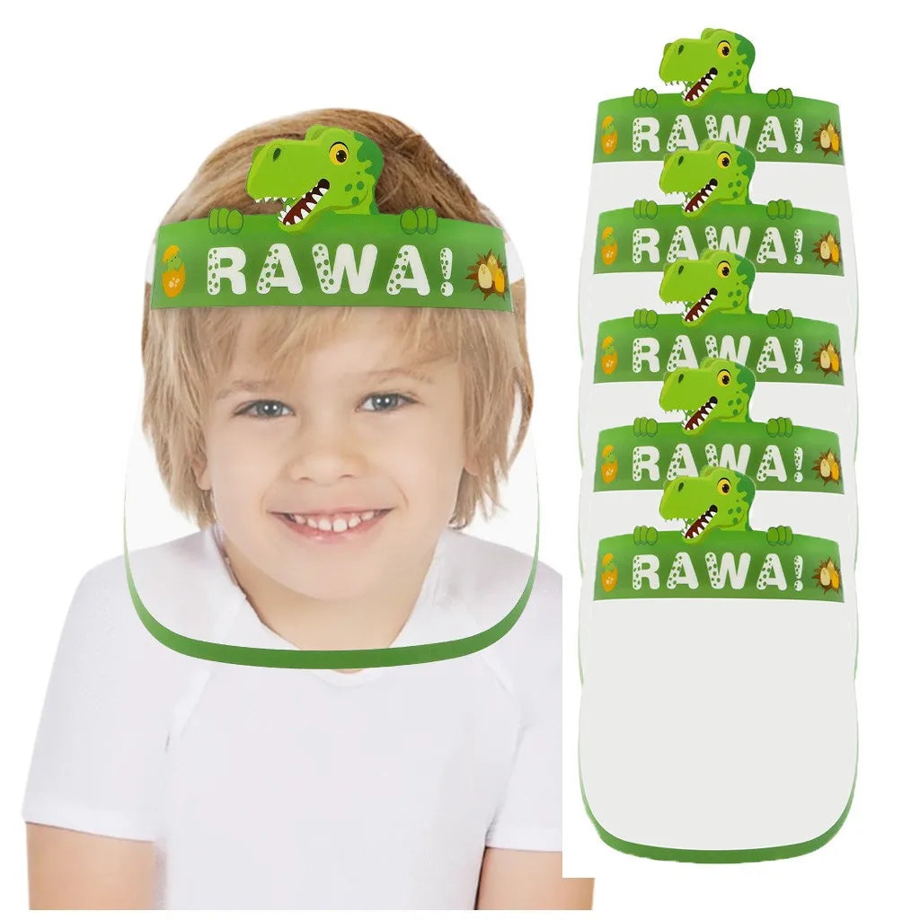 Kids Cartoon 3D Transparent Face Visor 5-Pack – Fox & Bear