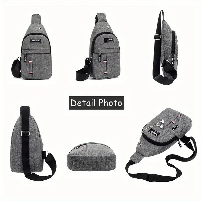 Men's Canvas Crossbody Chest Sling Bag – Travel & Sport