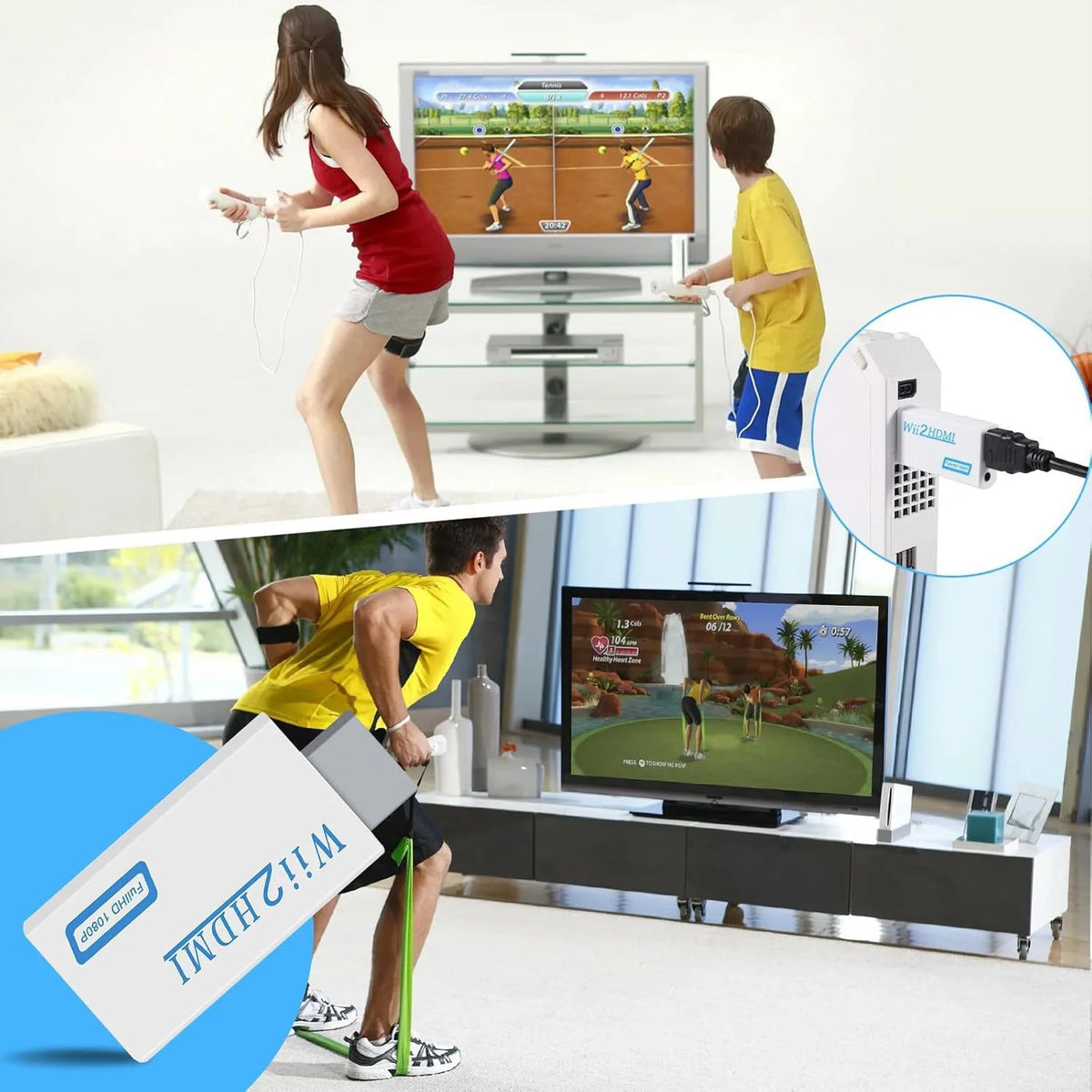 Wii to HDMI Adapter 1080P/720P HD Converter + 3.5mm Audio