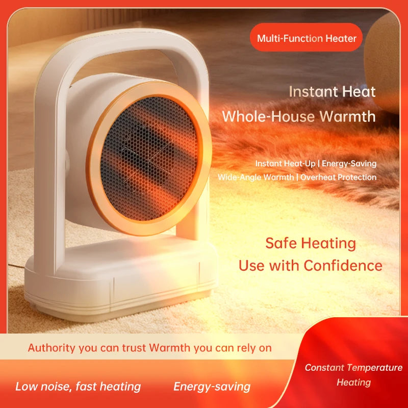 VIBE Portable Mini Desktop Fan Heater for Office & Home