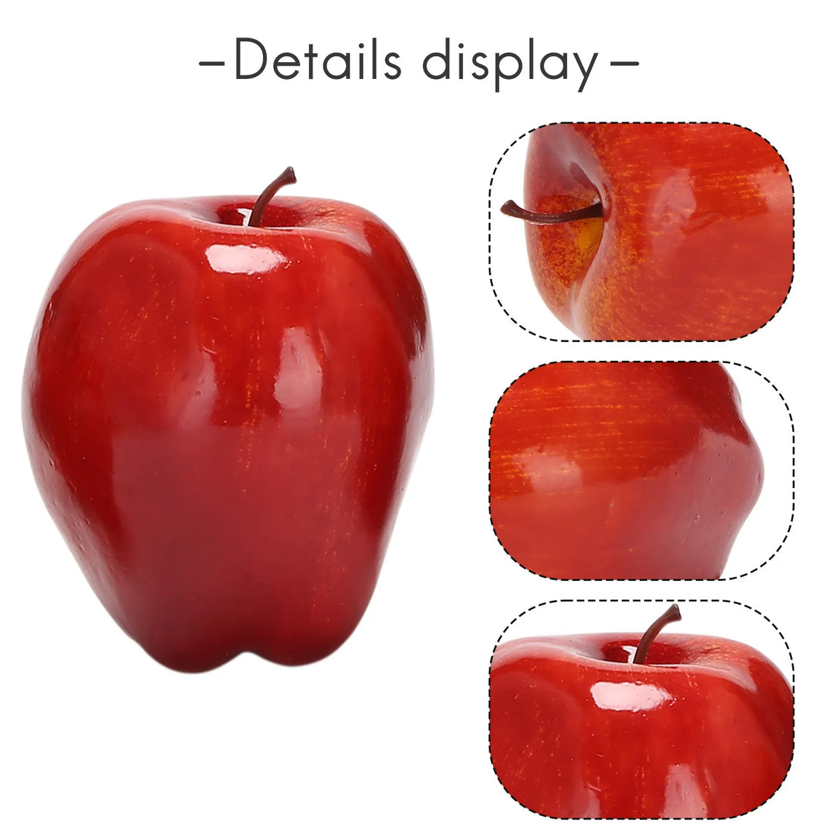 12-Pack Artificial Red Apple Décor – Realistic Plastic Fruit Props