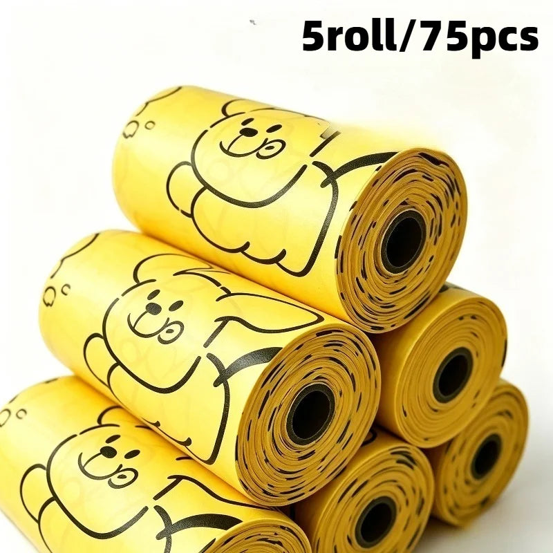 Degradable Dog & Cat Poop Bags – Thickened, 3–5 Rolls