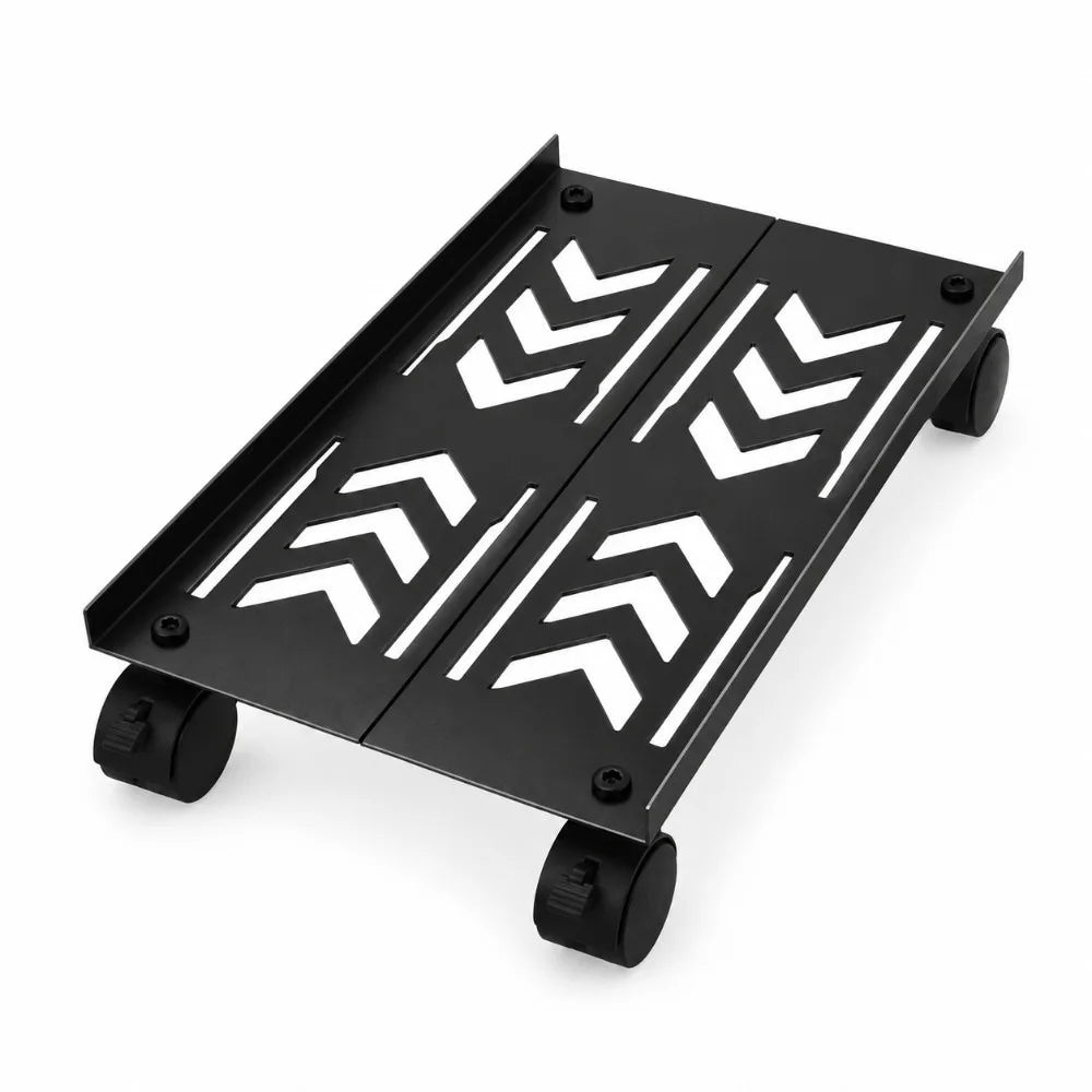 VIBE Mobile Carbon Steel PC Tower Stand with 4 Caster Wheels
