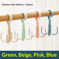 Rotatable 4-Claw Closet Hook Hanger for Bags Hats Belts Scarves