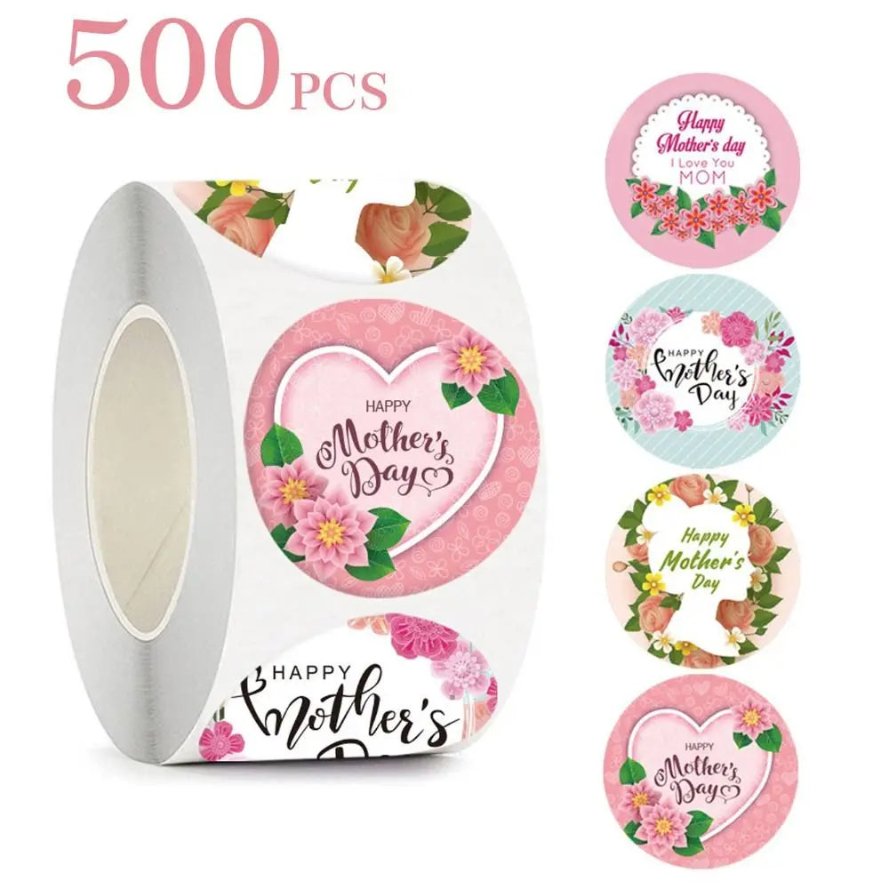 500 Carnation Sticker Roll – DIY Envelope Seals & Gift Wrapping