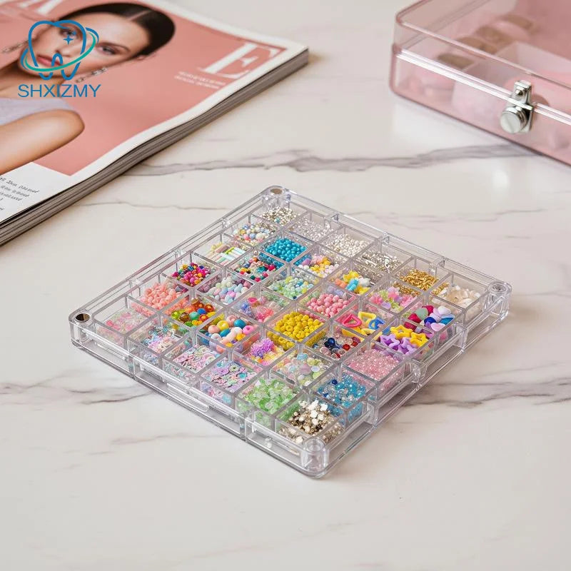 3D Nail Art Resin Beads Flower Decorations – 12/36 Grid Box