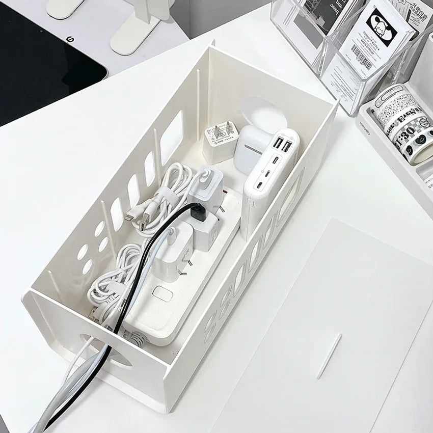 Cable Storage Box | Power Strip Wire Management Organizer