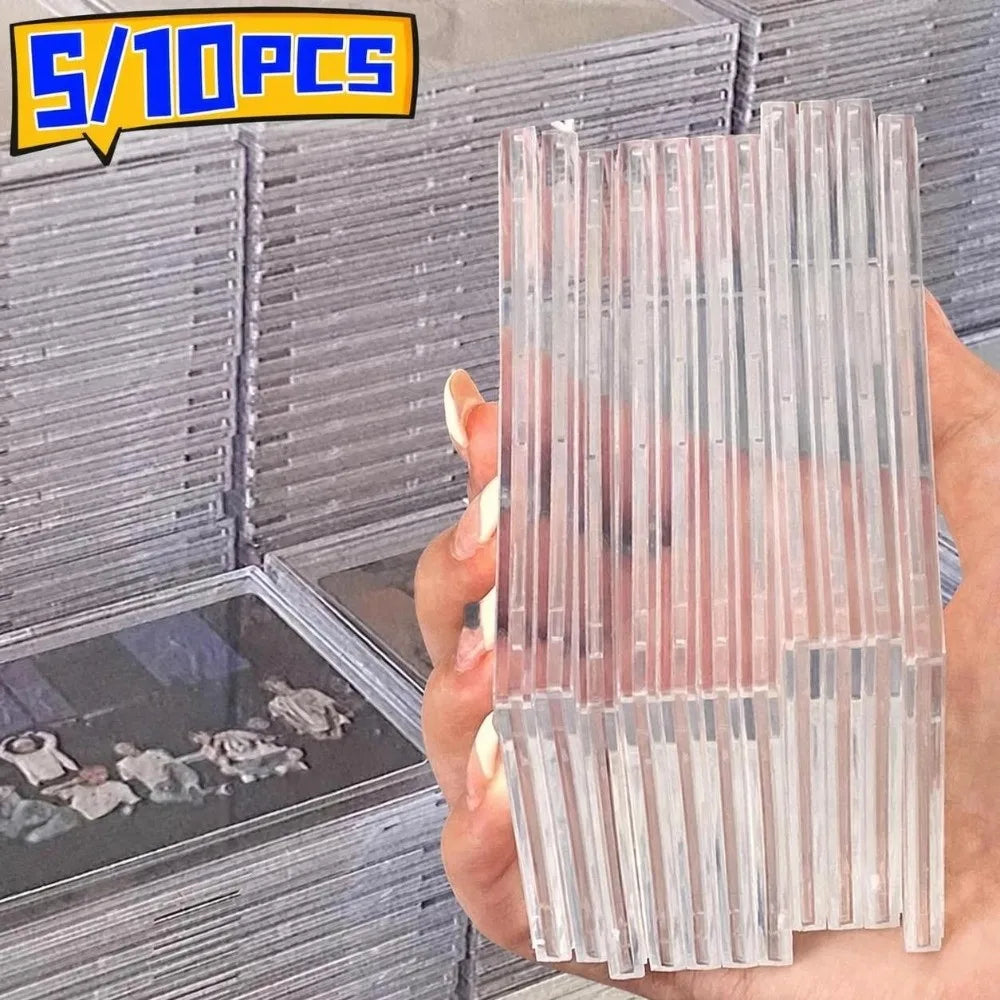 Acrylic Snap-Type Trading Card Holder Display Stand 5/10 Pack