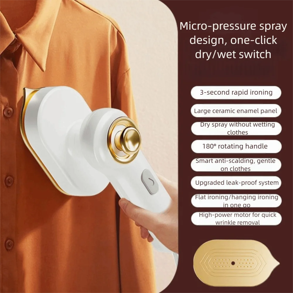 VIBE Mini Handheld Garment Steamer – 360° Rotation Anti-Scald