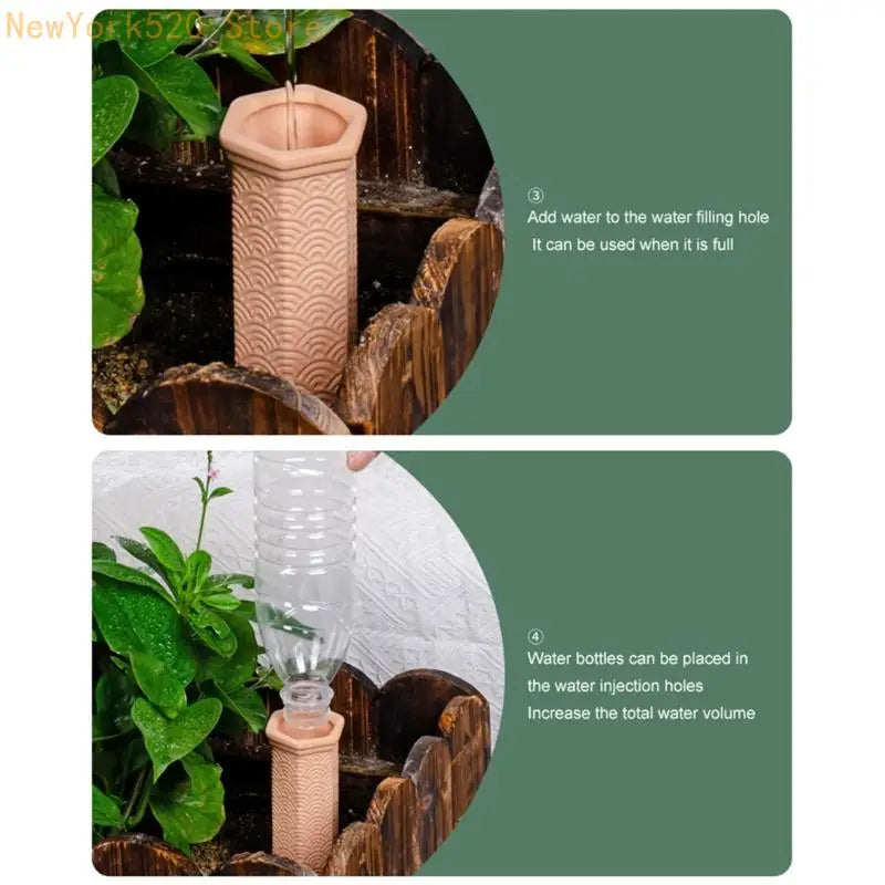 4-Pack Terracotta Plant Watering Spikes – Slow Release Stakes