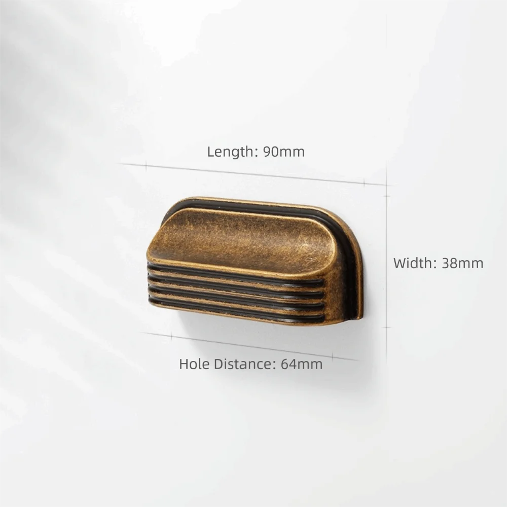 Zinc Alloy Cabinet Pulls – Hammered Brushed Gold Handles