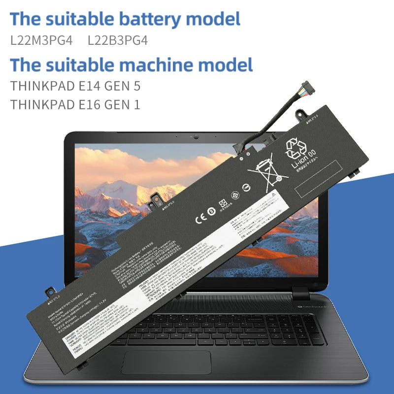 SUOZHAN L22M3PG4 47Wh Battery for Lenovo ThinkPad E14 E16 2023