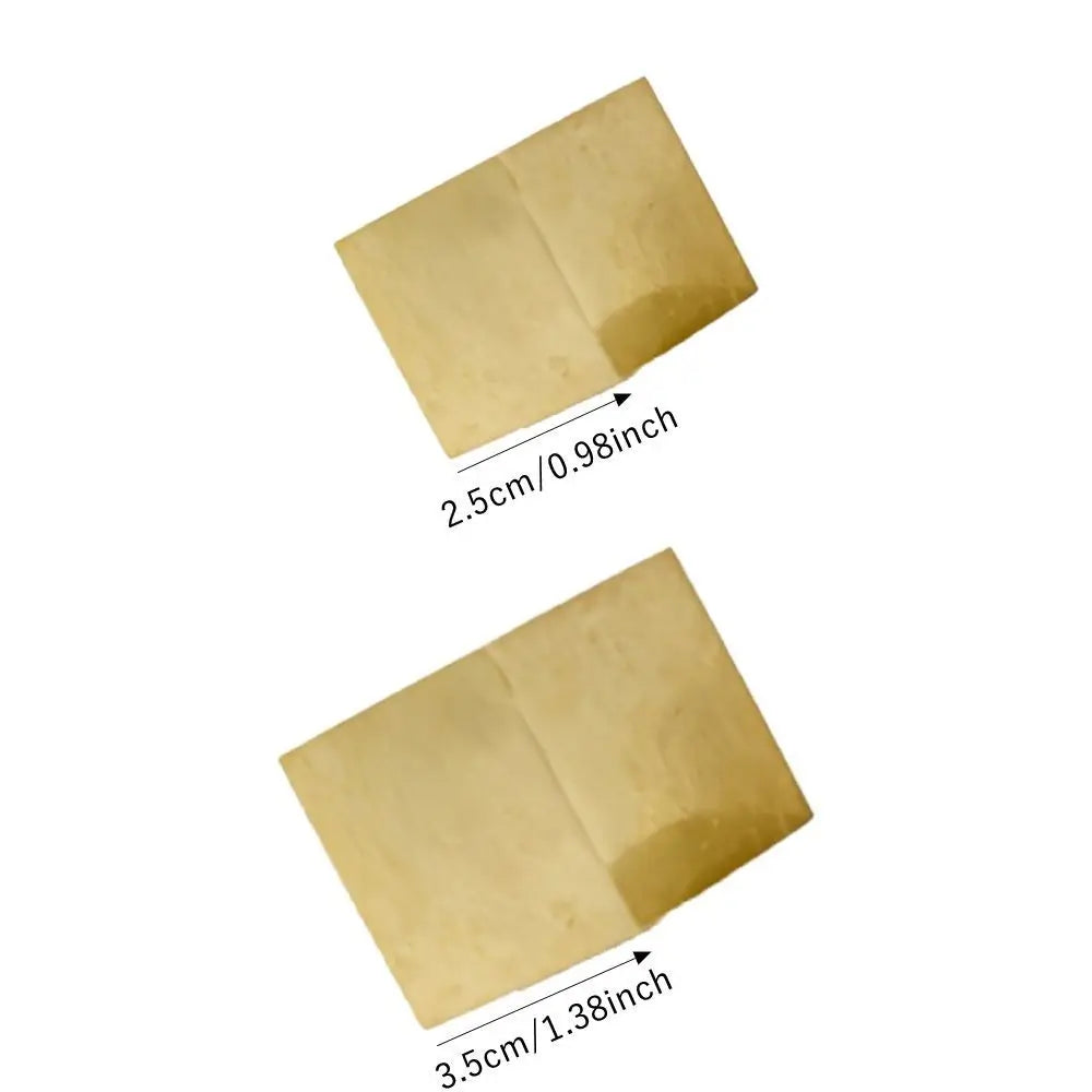 Brass Geometric Cube Decorative Stacking Block – Gold Tone