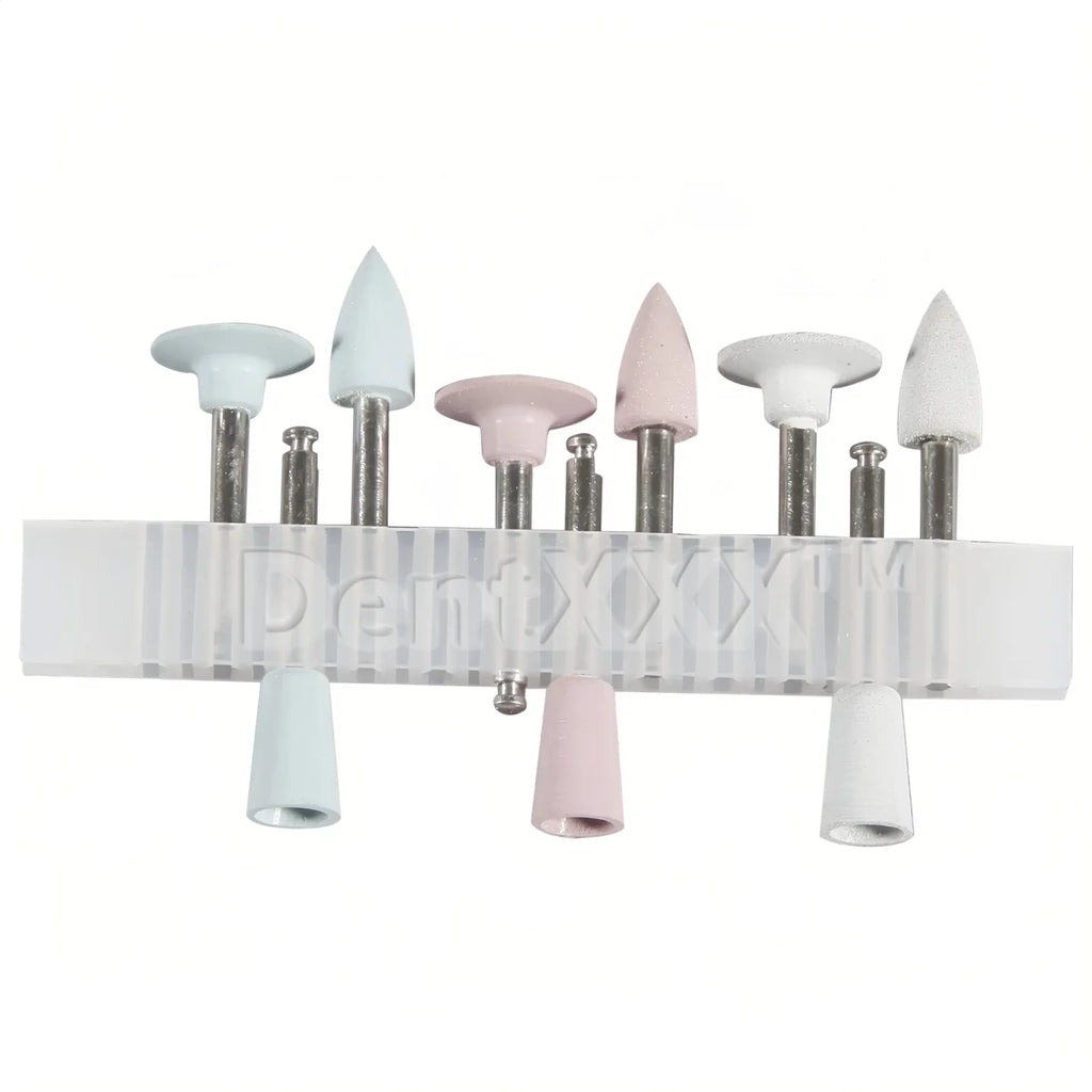 9-Pc Silicone Polishing Kit – 3-Step Grinding & Buffing Bits