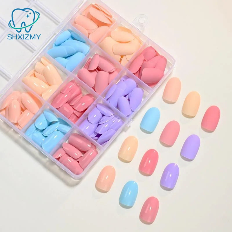 96-Pc Press On Toenails Short Acrylic False Nail Set