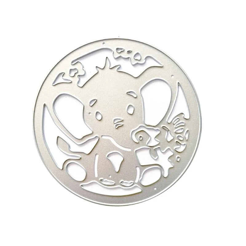Elephant Round Embossing Cutting Die – Cards & Scrapbooking