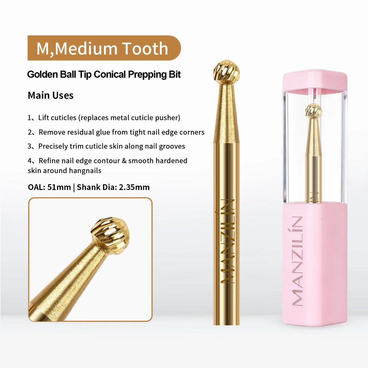 Tungsten Carbide Titanium Nail Drill Bit – Gel & Acrylic Remover