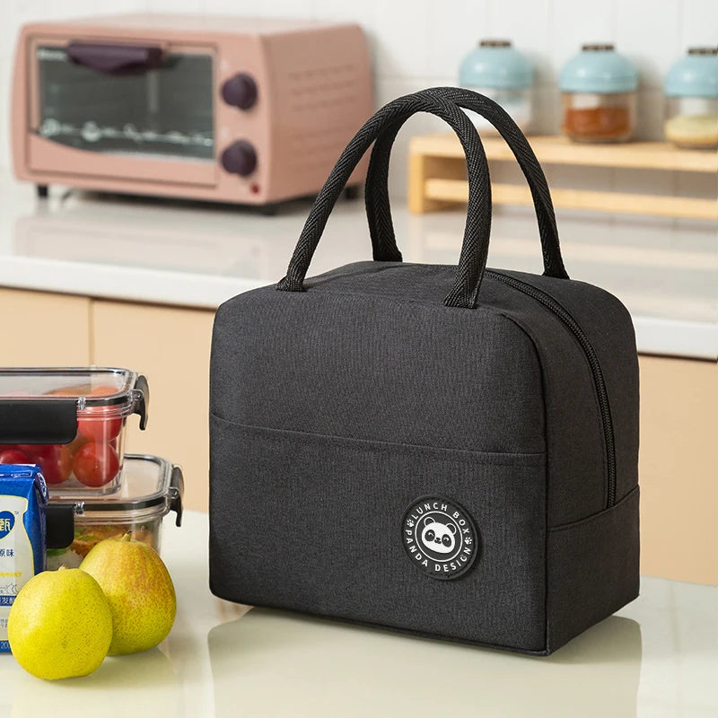 Thermal Insulated Lunch Bag Canvas Tote for Kids & Adults
