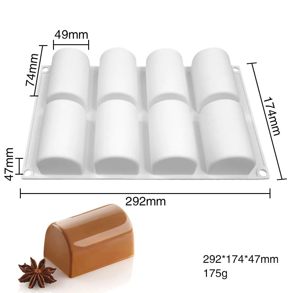 Silicone Cylinder Mousse Cake Mold – Non-Stick Baking Mold