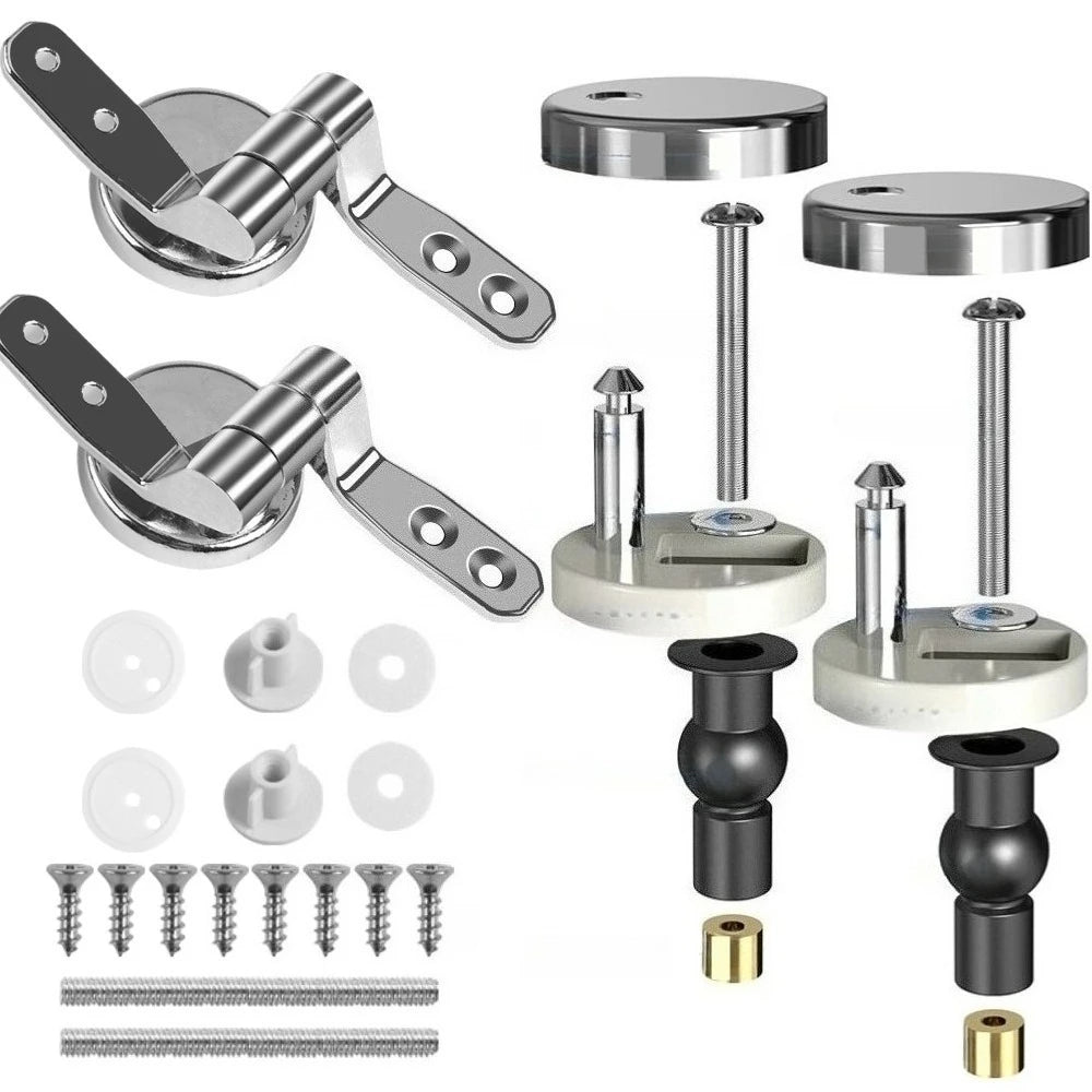 Universal Toilet Seat Bolts & Quick-Release Hinge Fixing Kit