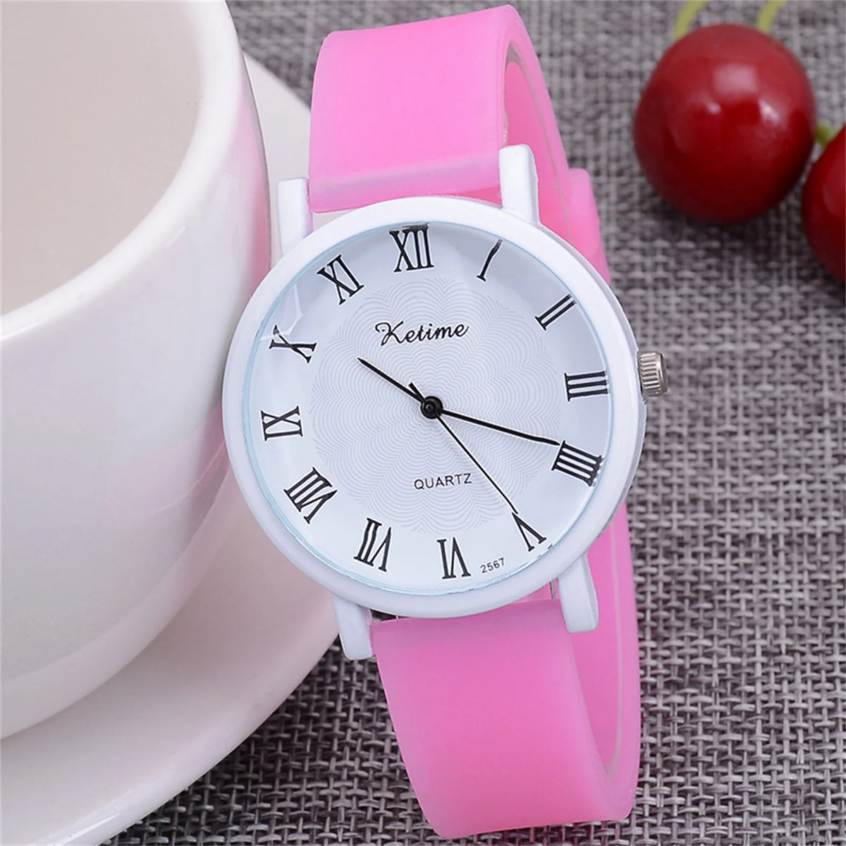 Women's Bamboo Leather Watch – Elegant Ladies Quartz Wristwatch