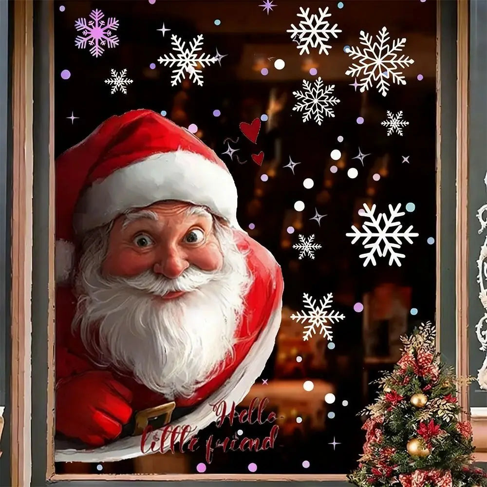 Santa Claus Christmas Window Sticker – Double-Sided PVC Decal