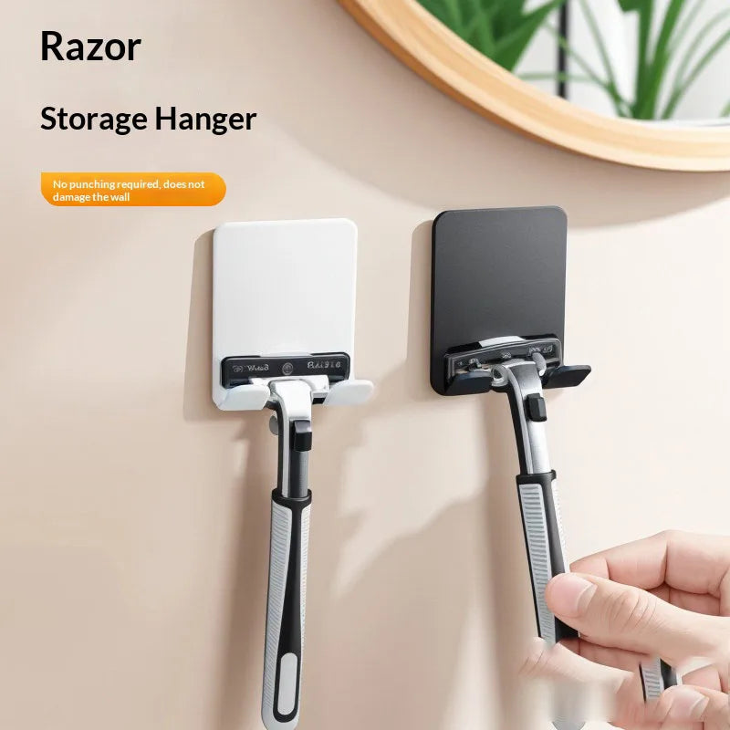 Wall-Mounted Self-Adhesive Razor Holder – Waterproof Shaver Rack