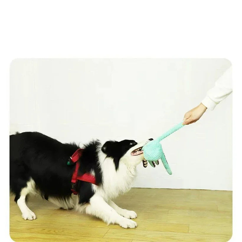 Octopus Squeaky Dog Toy – Interactive Teeth Cleaning Chew