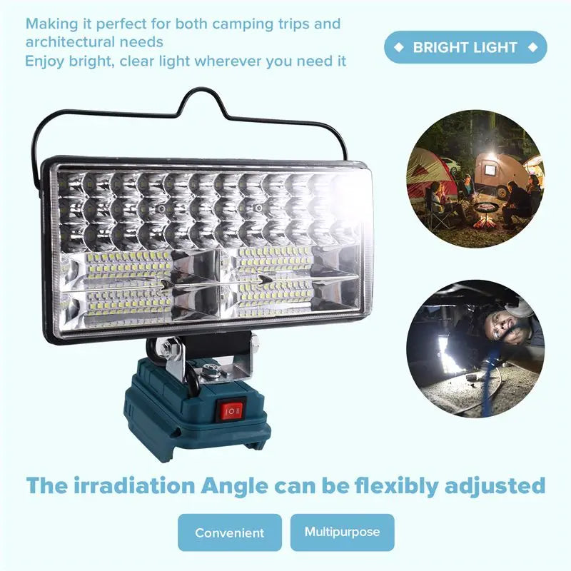 8-Inch Cordless LED Work Light Dual USB 18V/14V Battery
