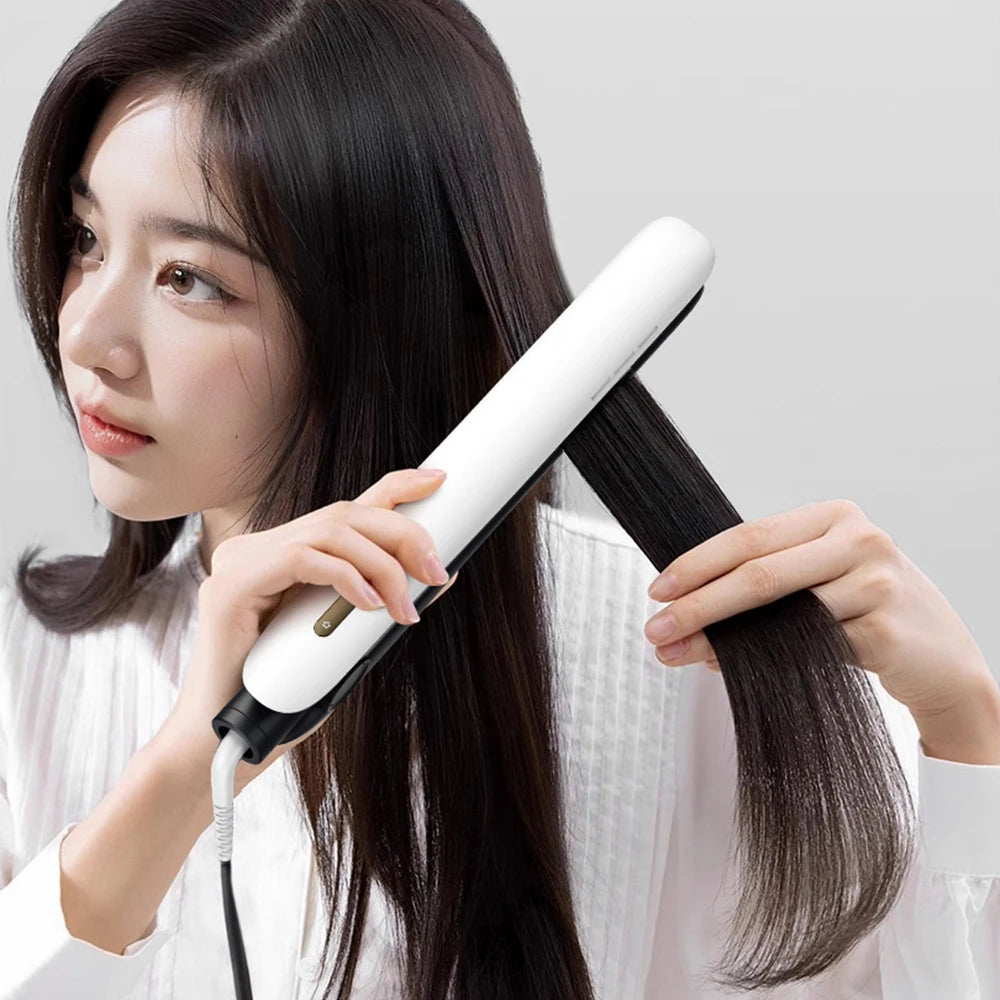 2-in-1 Hair Straightener & Curler – 80M Negative Ions Flat Iron
