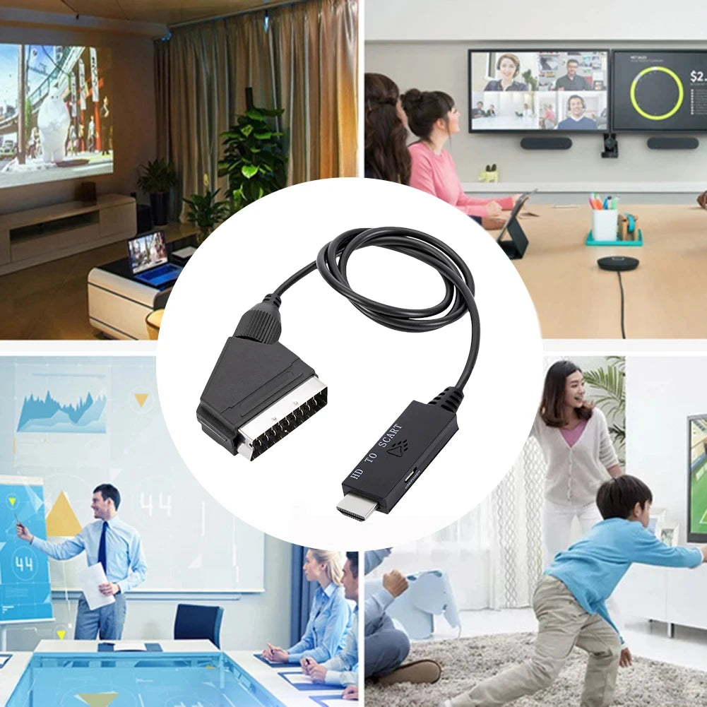 HDMI to SCART Converter Adapter – HD to SD Audio Video