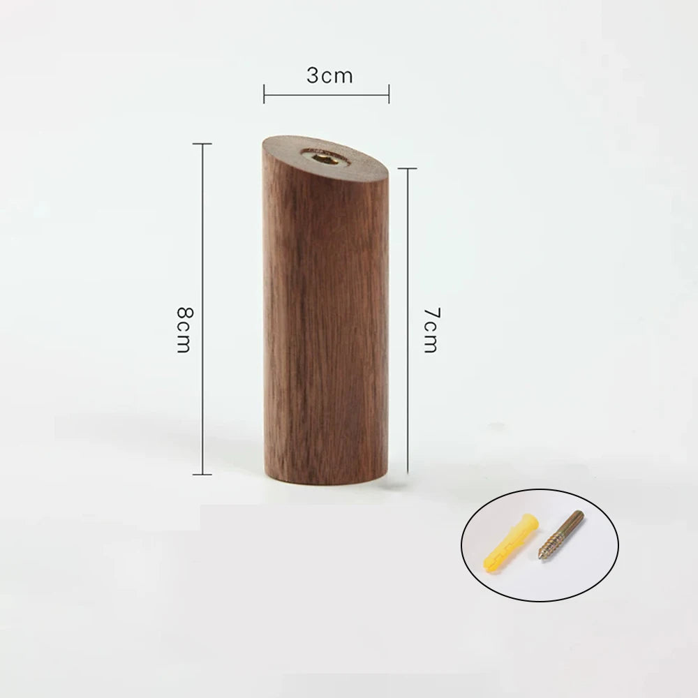Wooden Wall Mounted Coat Hooks – Hat, Towel & Key Organizer