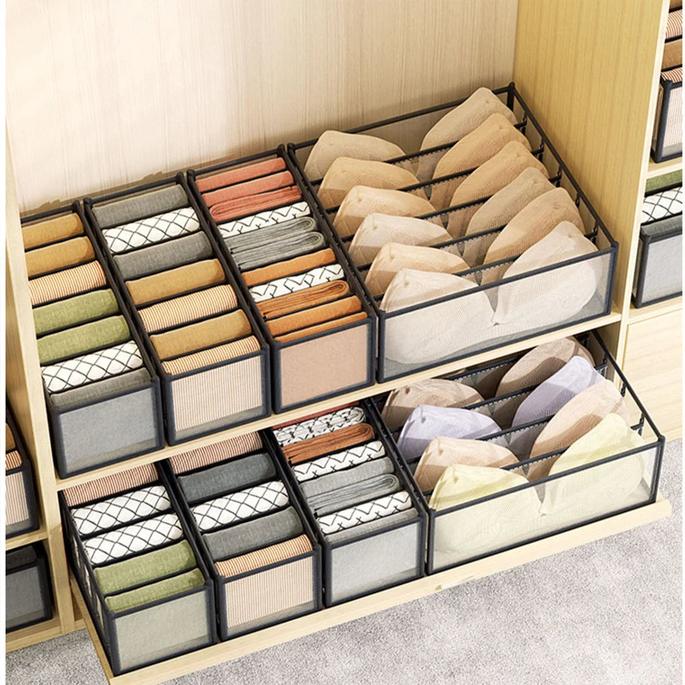 3-Piece Foldable Drawer Organizer – 30-Grid Wardrobe Storage Set