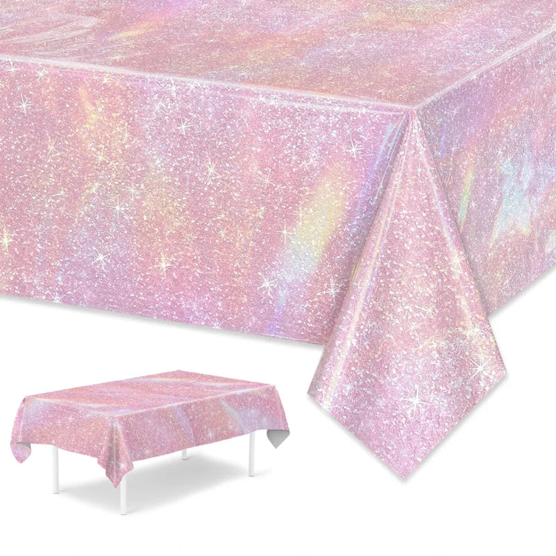 Laser Holographic Disposable Tablecloth – Party & Wedding Cover
