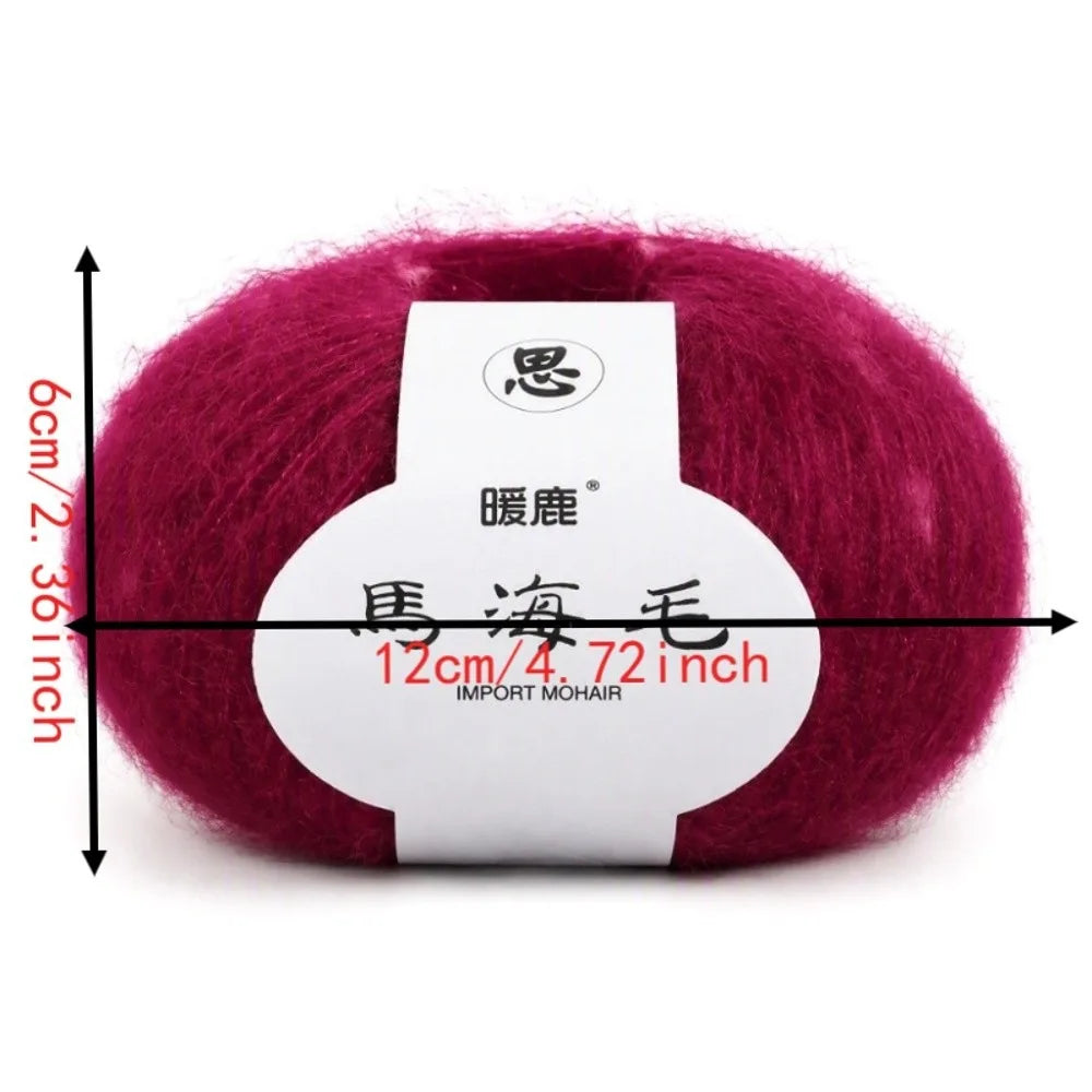 Soft Mohair Wool Blend Yarn Rose Red – Knitting & Crochet