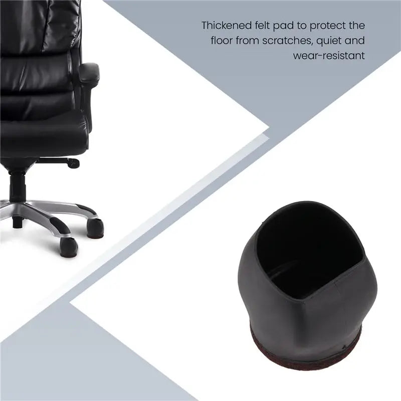 Rubber Chair Wheel Stoppers – Caster Cups & Felt Floor Protectors