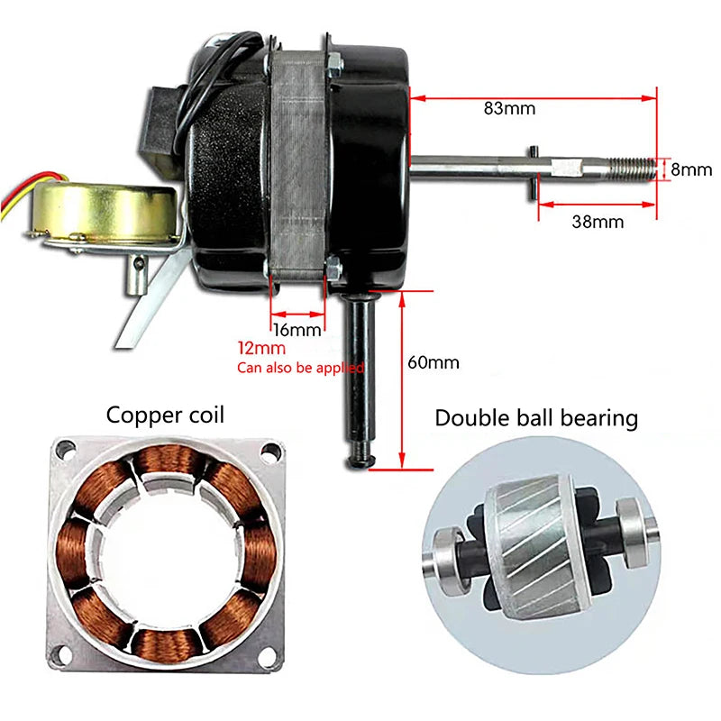 Pure Copper Fan Motor – Remote Control Table Wall Floor Fan