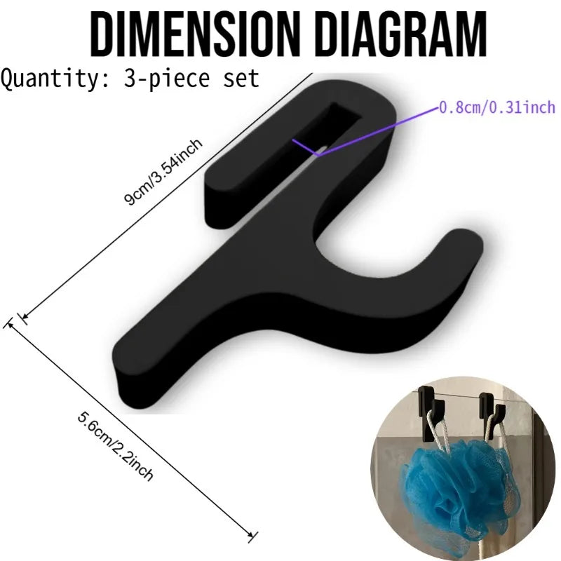 No-Drill Bathroom Hook – Space-Saving Shower Organizer