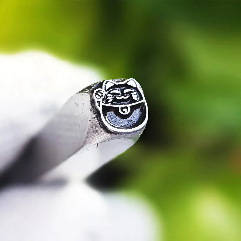 Stainless Steel Lucky Cat Hand Stamping Mold for Leather Goods