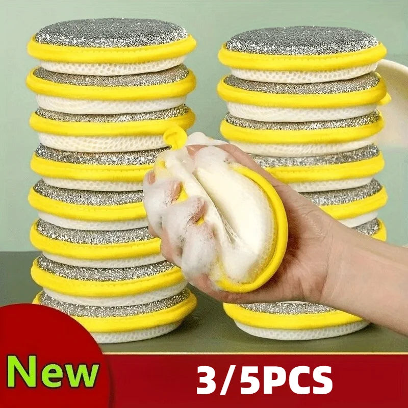 Double-Sided Dishwashing Sponge 3/5 Pack – Kitchen Scrubber