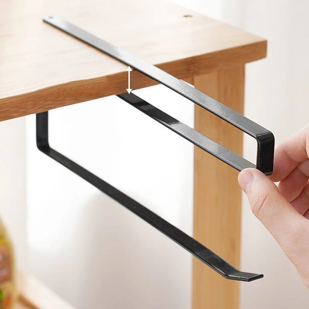 Metal Kitchen Paper Towel Holder Cabinet Hanging Rack