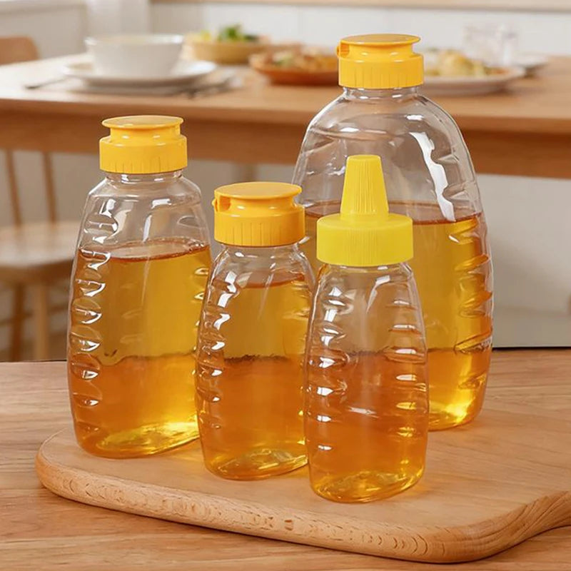 Reusable Squeeze Honey Bottle with Lid – 180–720ml PP