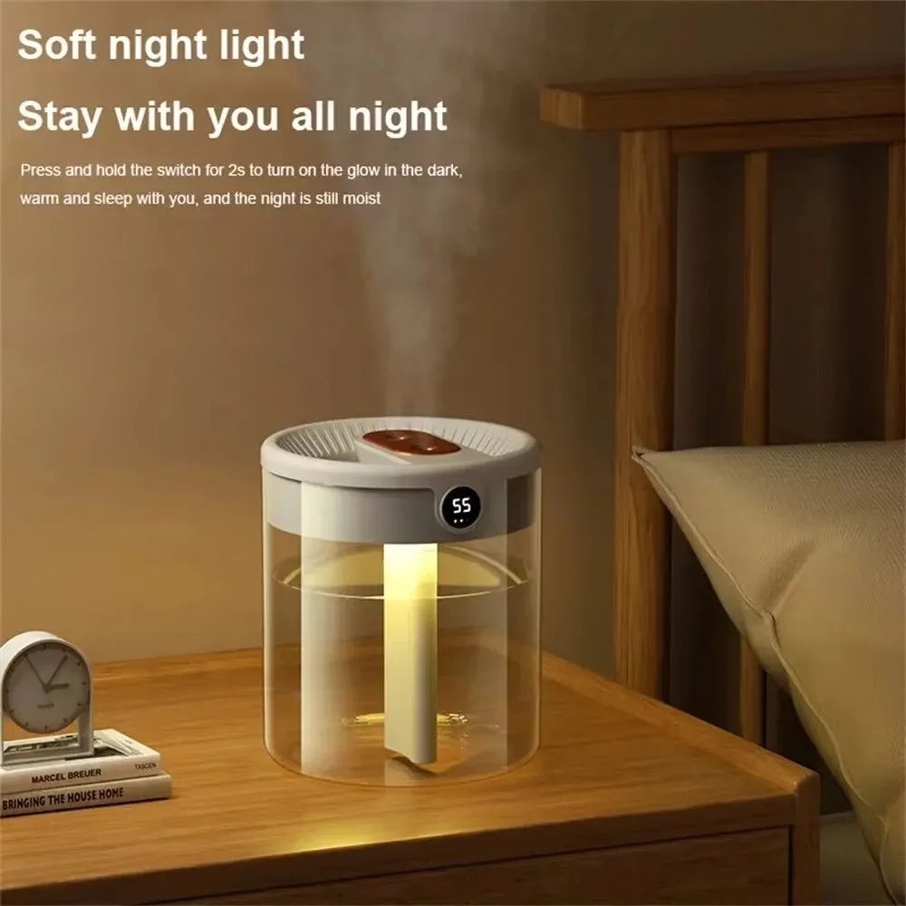 2L USB Dual Mist Humidifier – Ultra-Quiet Touch Control