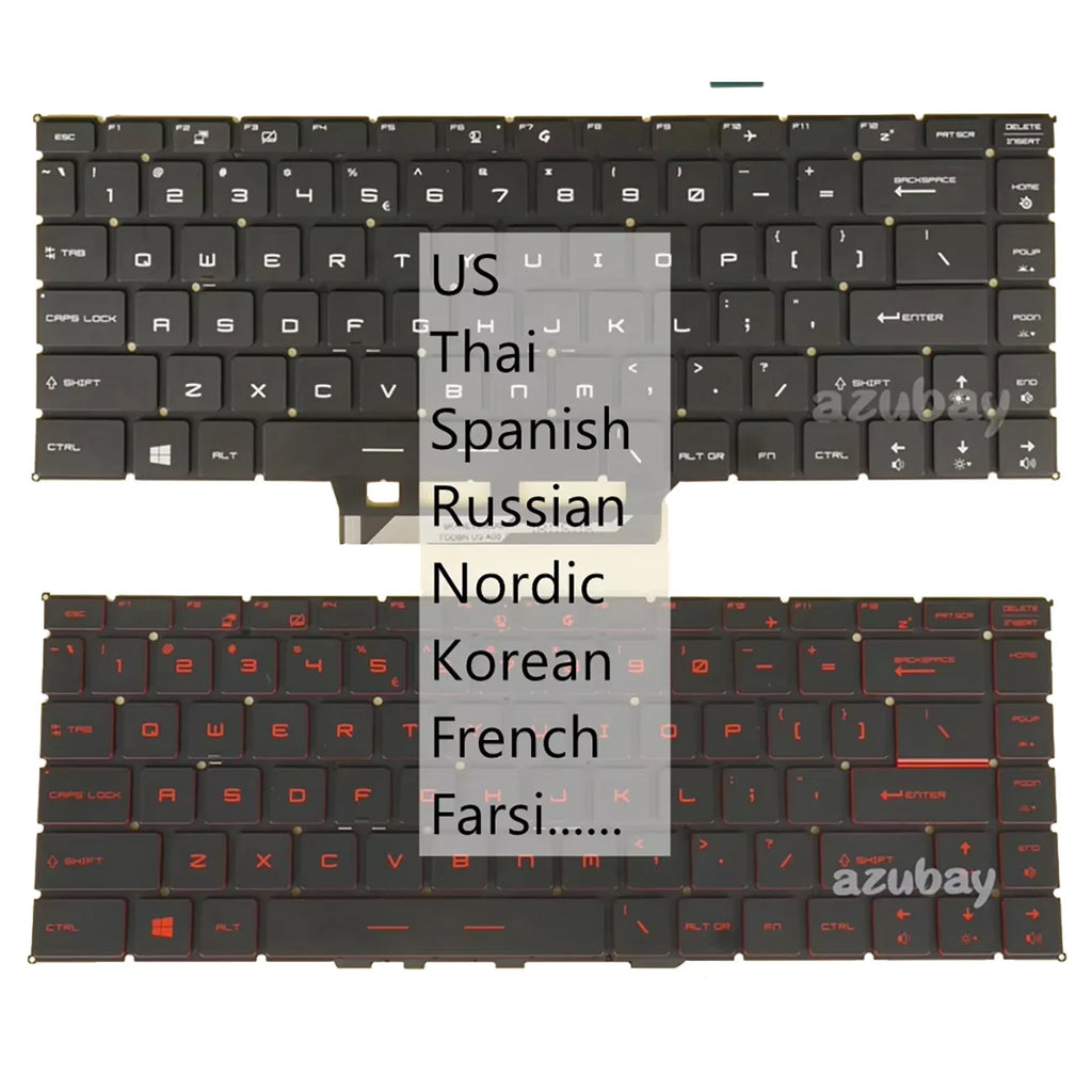 MSI GF65 PS63 Bravo 15 Backlit Replacement Laptop Keyboard